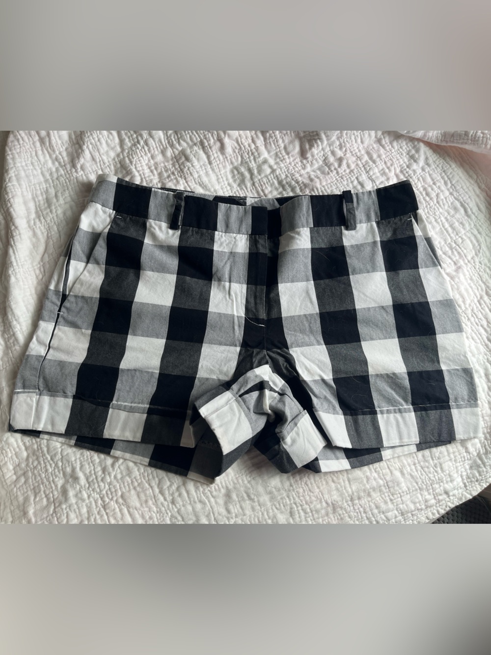 LOFT Riviera Shorts - Black and White Buffalo Check